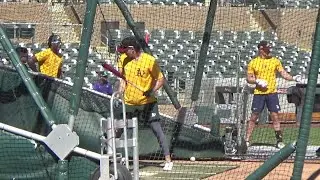 Zack Gelof, 2B, Oakland Athletics &mdash; (2022 Arizona Fall League) BP