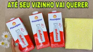 IDEIA CRIATIVA COM CAIXAS DE LEITE E TECIDO VOCÊ VAI AMAR FAÇA VOCE MESMO #viral #compartilhe #diy