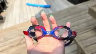Review: TYR Swimple Tie Dye Youth Goggles, Red/Blue/Black