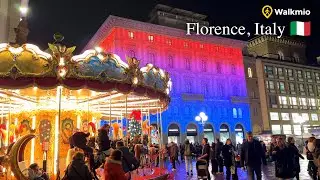 🇮🇹 Florence, Italy Festive Christmas Walk | Via de' Tornabuoni, Piazza della Repubblica