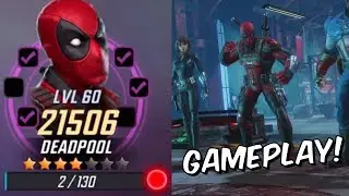 Level 60 Tier 10 Deadpool Endgame Raid Gameplay - Marvel Strike Force