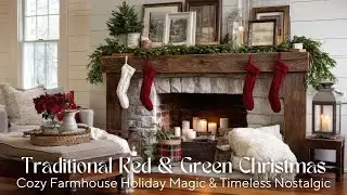 Traditional Red & Green Christmas Decor 2025 Cozy Farmhouse Holiday Magic & Timeless Nostalgic Charm