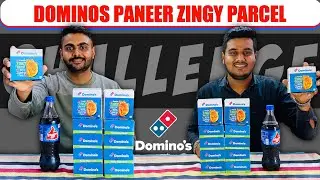 PANEER ZINGY PARCEL EATING CHALLENGE | DOMINO'S FOOD | fastest food eating challenge