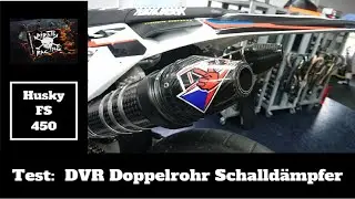 Husqvarna FS 450 SuperMoto  Schalldämpfer-Test: DVR Doppelrohr mit Vortex Steuergerät