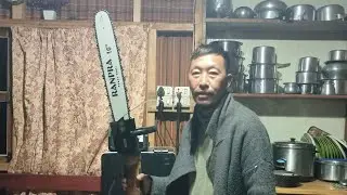 Iron cutter grinder upgrade to mini chain saw.