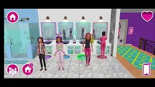Barbie Dream House Adventures: Nikki, Teresa and Emmie did back to wearing