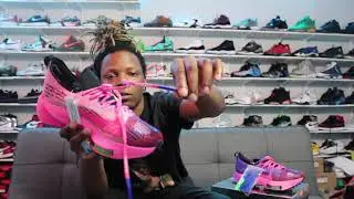 Off-White x Air Zoom Tempo NEXT% Обзор Off-White Racer Blue Pink Glow + кроссовки