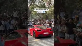 Crowd Reaction to Ferrari 🥵 #supercars #automobile #cars #luxury #india
