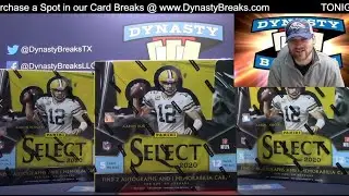 2020 Select Football Card 3 Box Quarter Case Break #12   Sports Cards