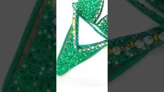 Green Lycra with Mixed Crystals