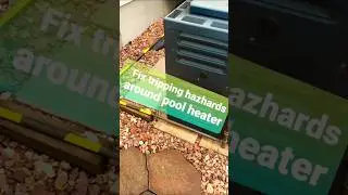 Fix tripping hazard around pool heater and pump #pool #diyhacks
