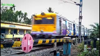 Back to Bach 9 Coach TWL EMU vs 12 Coach ICF EMU train Crossing Railgate Speedily | Eastern Railways