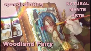 Winter Is Coming: Forest Magic Fairies &ndash; Mix Media Collage Speedpainting