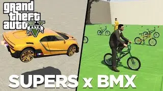 GTA V -- Carro Super x Bicicletas e DE VOLTA PRO FUTURO