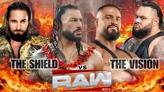 Команда Романа Рейнса против команды Брона Брейкера Wwe Raw Netflix 2025 ЩИТ против ВИДЕНИЯ &mdash; ПОЛ...