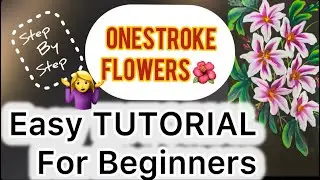 How to Paint Easy Acrylic Flower Painting / Technique to paint Flowers with Acrylic paint 