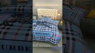 Burberry Sheets Blue Bedding Set
