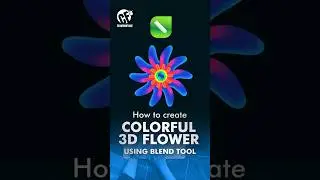 Colorful 3d Flower using Blend tool #coreldrawtutorial #coreldraw