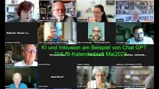 KI und Inklusion am Beispiel von Chat GPT  - DVLfB-Kalenderblatt Mai2023