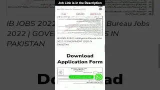 Intelligence Bureau Jobs 2022 | Government Jobs in Pakistan  | #saleemskills