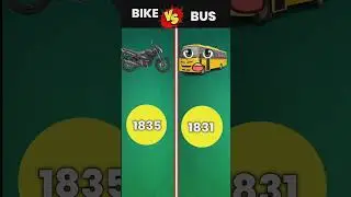 BIKE VS BUS ❓ | #shorts |