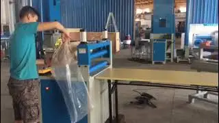Упаковка одеял в полиэтилен - QUILTS BLANKET ROLL PACKING MACHINE