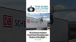 🚨 Dashcam Captures Semi Truck Slamming Into Worker at Stoplight ⚠️