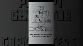 The Ultimate Prompt Generator For Copywriters #copywritingtools #copywriting #promptgenerator