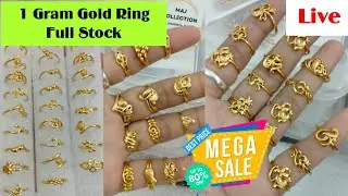 1 Gram Gold Ring 2 Gram Gold Ring Full Stock 1 gram jewellery More designs Stylish & Richlook #MAJ