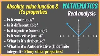 Absolute Value Function & its Properties | IIT JEE | IIT JAM | CSIR NET | etc. (in Hindi)