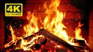 🔥 Cozy Fireplace 4K (12 HOURS). Fireplace with Crackling Fire Sounds. Crackling Fireplace 4K