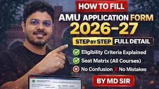 HOW TO FILL  AMU APPLICATION FORM STEP BY STEP FULL DETAIL |All COURSES |