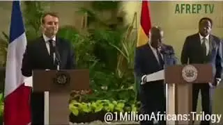 SEE HOW PRESIDENT OF GHANA NANA ADDO SILENT FRENCH PRESIDENT MACRON
