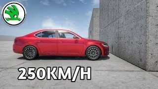 Skoda Superb vs Wall 250KM/H - Crash Test