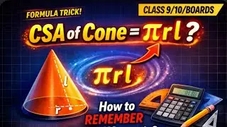 📚Curve surface are of Cone ?? Class 9 class 10 #class10 #ytshorts #exampreparation 