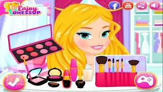 Disney Princess Elsa Anna Rapunzel Ariel and Jasmine Cosplay Challenge Dress Up Game