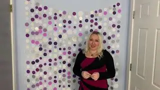 Quick and Easy Circle garland paper backdrop 3 different ways birthday party wedding baby shower