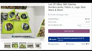 Shopgoodwill.com Auctions: This 10 Game X Box 360 Is Not Worth Almost $80.00