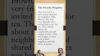 Practice English Listening | Beginner Short Story | Improve Pronunciation: The Friendly Neighbor