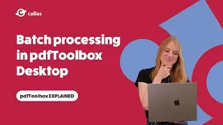 Batch processing in pdfToolbox Desktop