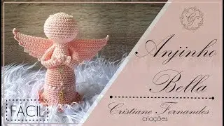 AMIGURUMI -  ANJINHO BELLA EM CROCHÊ - 17cm