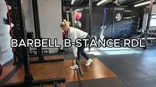 How to do a barbell b-stance RDL