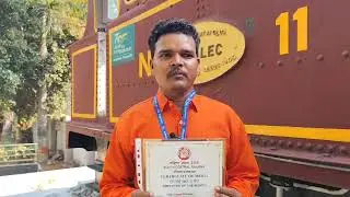Shri Dilip,Gangman,Hyderabad division is bestowed with Employee of the Month Award by GM,SCR