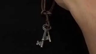 Men's Vintage Style Keys Leather Necklace | SelectMensJewelry.com