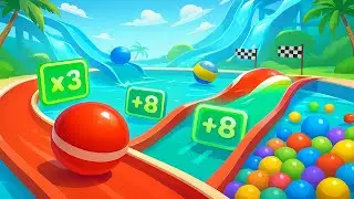 Aquapark Balls Party &ndash; Crazy Water Slide Race Challenge - EP 01