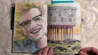 Fogo Island Inn Travel Journal Sketchbook Flip Through