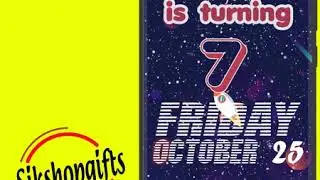 Space birthday party invitation Video invitation