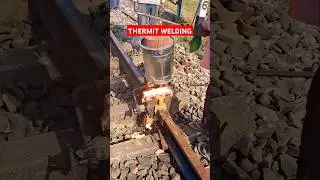 Thermit Welding #thermitwelding #railjoint #heating #welding #thermit #rail #railway #heatingrail