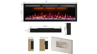 Review: 50-Inch Smart Electric Fireplace | WiFi & Alexa Control, Multicolor Flames, Wall Mounted