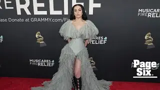 Charli XCX trades &lsquo;Brat&rsquo; green for corseted couture on the Grammys 2025 red carpet